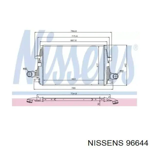 Do koszyka 60692222 Fiat/Alfa/Lancia Chłodnica intercoolera