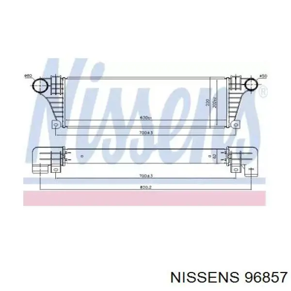 Chłodnica intercoolera 93822683 Iveco