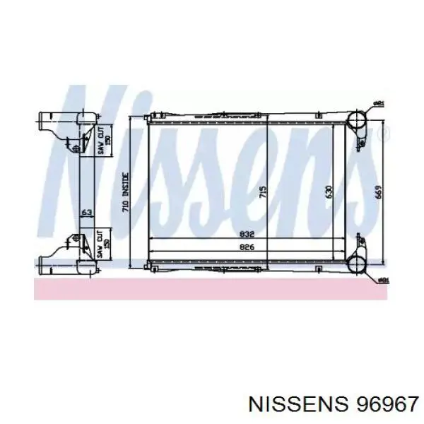96967 Nissens Chłodnica intercoolera