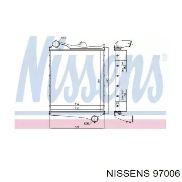 97006 Nissens Chłodnica intercoolera