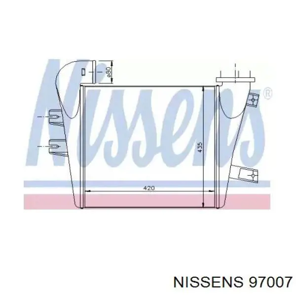 Chłodnica intercoolera Nissens 97007 cena, od 282,26 USD
