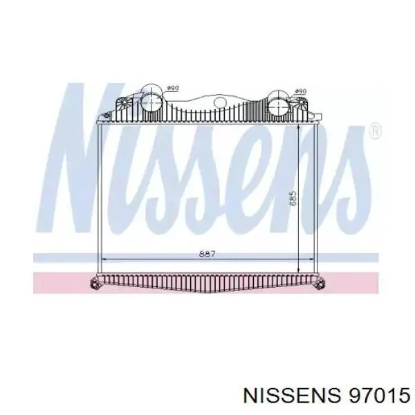 97015 Nissens Chłodnica intercoolera