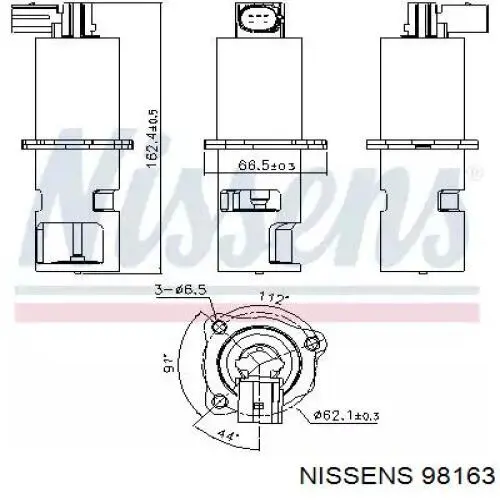 98163 Nissens zawór recyrkulacji spalin egr