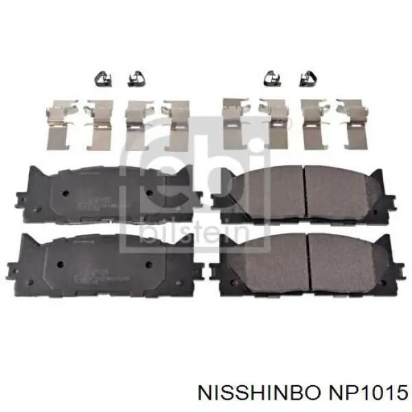 NP1015 Nisshinbo Klocki hamulcowe przednie tarczowe