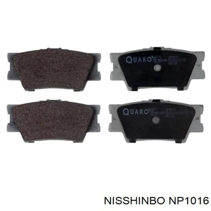 Okładziny (klocki) do hamulców tarczowych tylne Nisshinbo NP1016 cena, od 20,86 USD