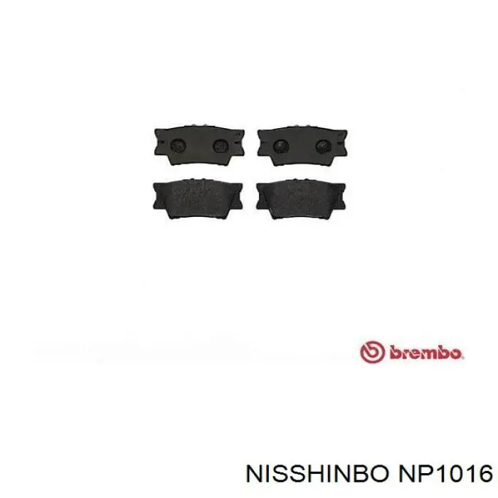 Do koszyka NP1016 Nisshinbo Okładziny (klocki) do hamulców tarczowych tylne