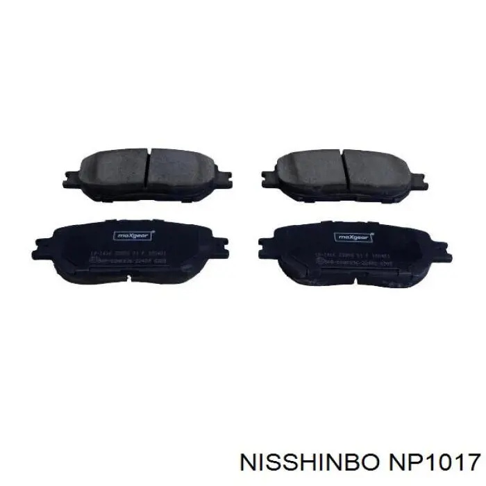 NP1017 Nisshinbo Klocki hamulcowe przednie tarczowe