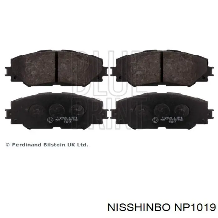Klocki hamulcowe przednie tarczowe Nisshinbo NP1019 cena, od 22,28 USD