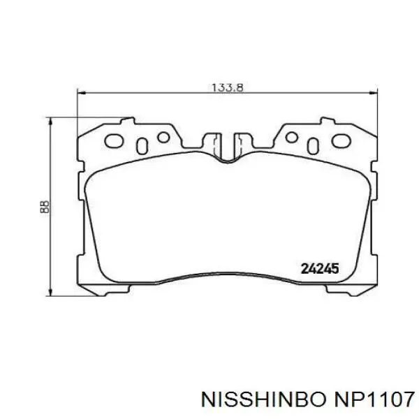 NP1107 Nisshinbo klocki hamulcowe przednie tarczowe