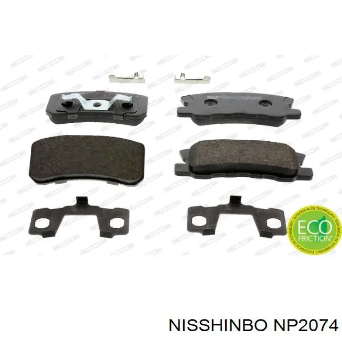 Klocki hamulcowe przednie tarczowe Nisshinbo NP2074 cena, od 26,51 USD