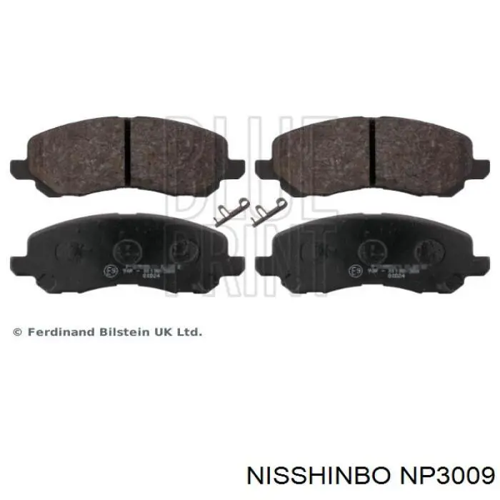 NP3009 Nisshinbo Klocki hamulcowe przednie tarczowe