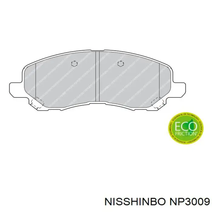 Klocki hamulcowe przednie tarczowe Nisshinbo NP3009 cena, od 25,53 USD