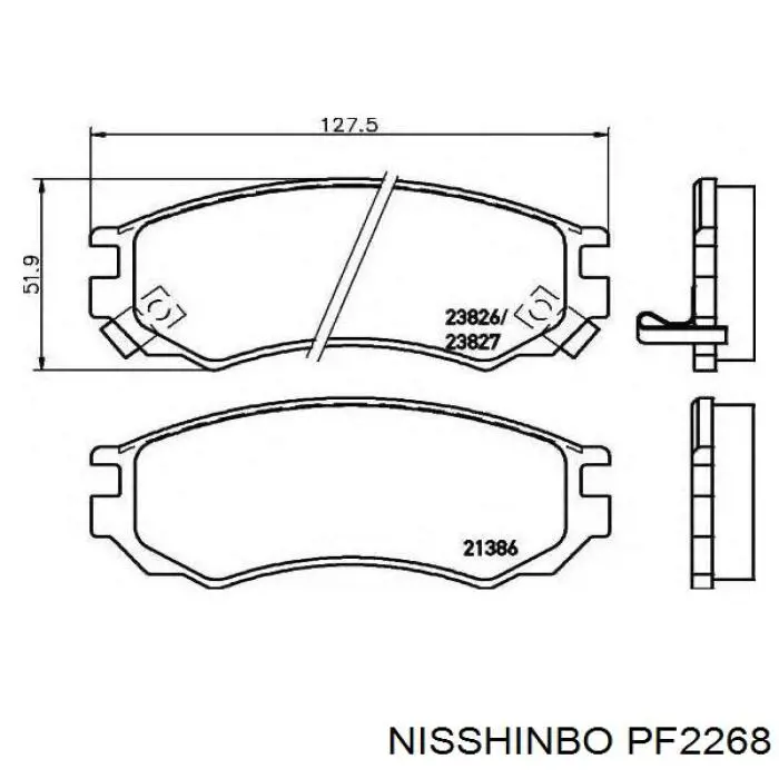 Do koszyka 4106054C87 Nissan/Infiniti Klocki hamulcowe przednie tarczowe