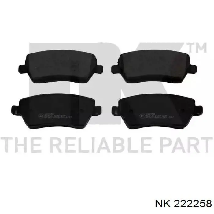 Klocki hamulcowe przednie tarczowe NK 222258 cena, od 20,31 USD