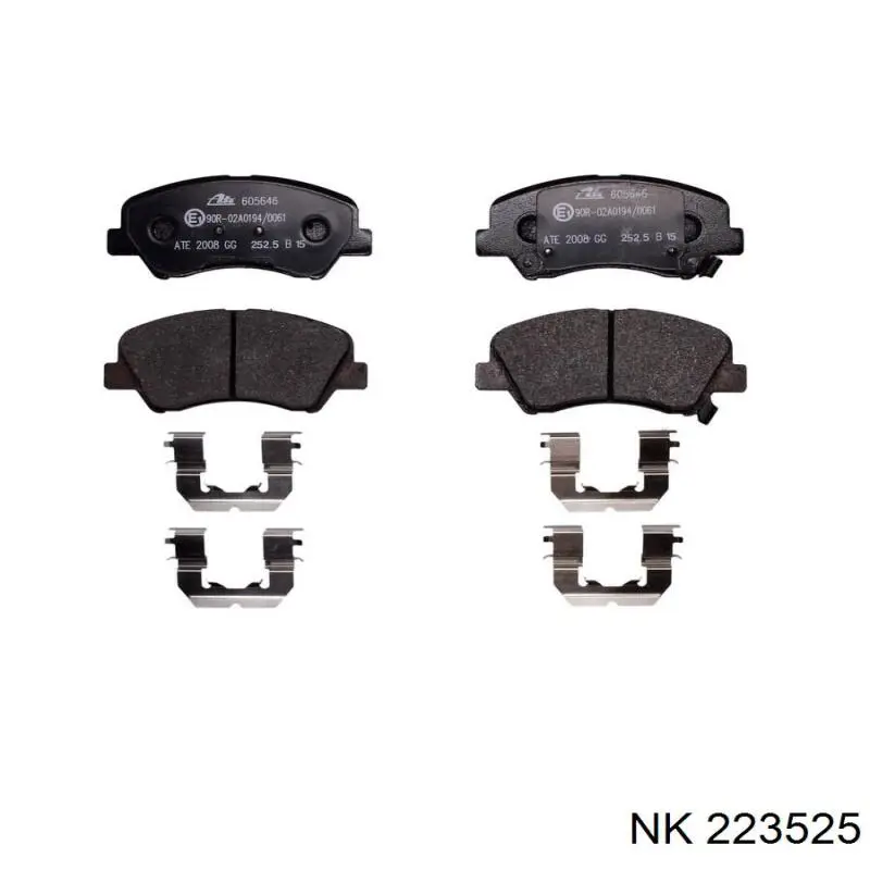Klocki hamulcowe przednie tarczowe NK 223525 cena, od 16,14 USD