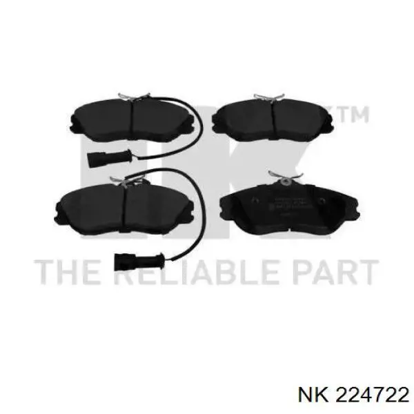 Klocki hamulcowe przednie tarczowe NK 224722 cena, od 40,68 USD