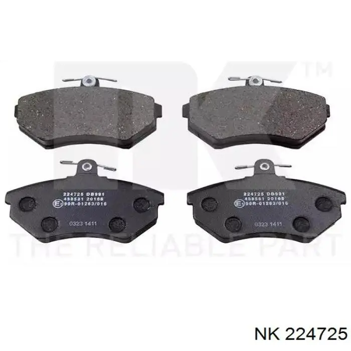 Klocki hamulcowe przednie tarczowe NK 224725 cena, od 22,45 USD