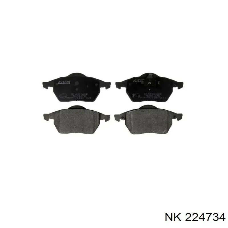 Do koszyka 224734 NK Klocki hamulcowe przednie tarczowe