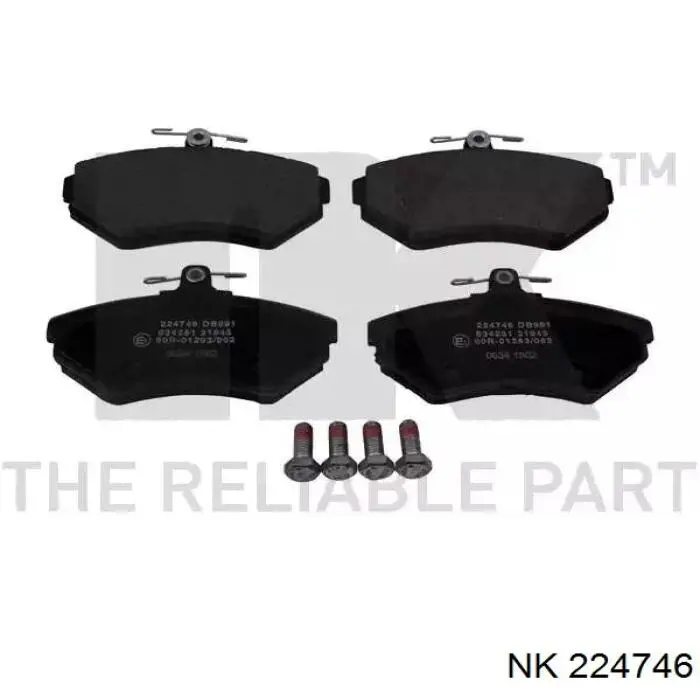Klocki hamulcowe przednie tarczowe NK 224746 cena, od 21,96 USD