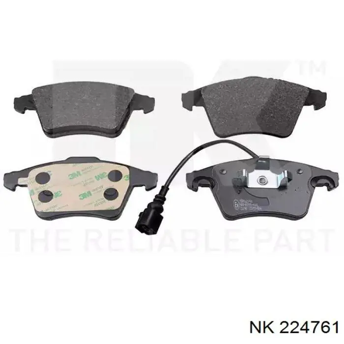 Klocki hamulcowe przednie tarczowe NK 224761 cena, od 38,46 USD