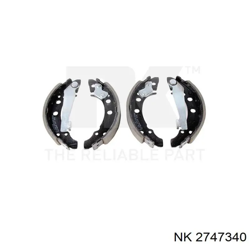 Klocki hamulcowe tylne bębnowe NK 2747340 cena, od 20,94 USD