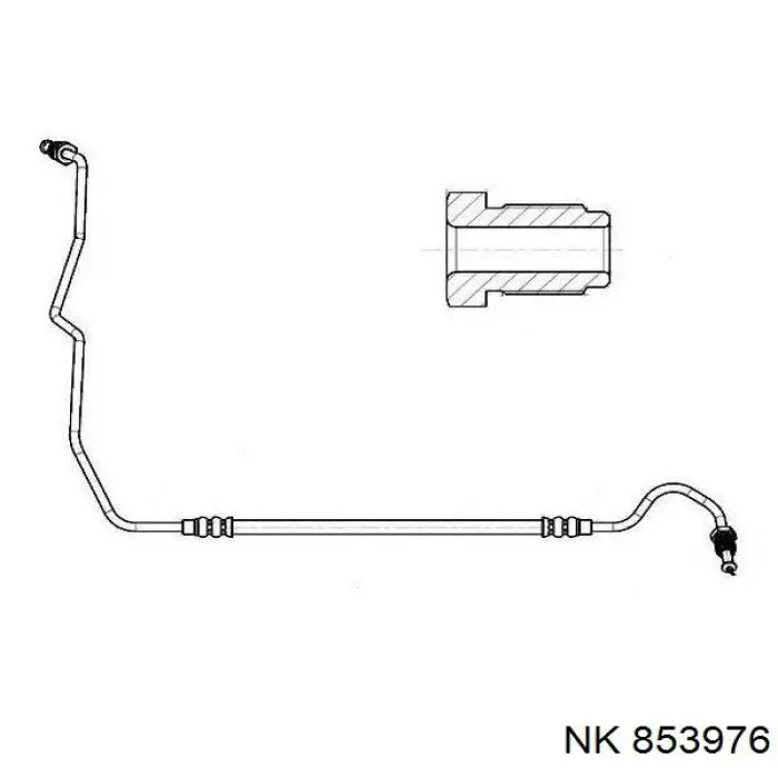 Przewód hamulcowy tylny prawy NK 853976 cena, od 25,93 USD