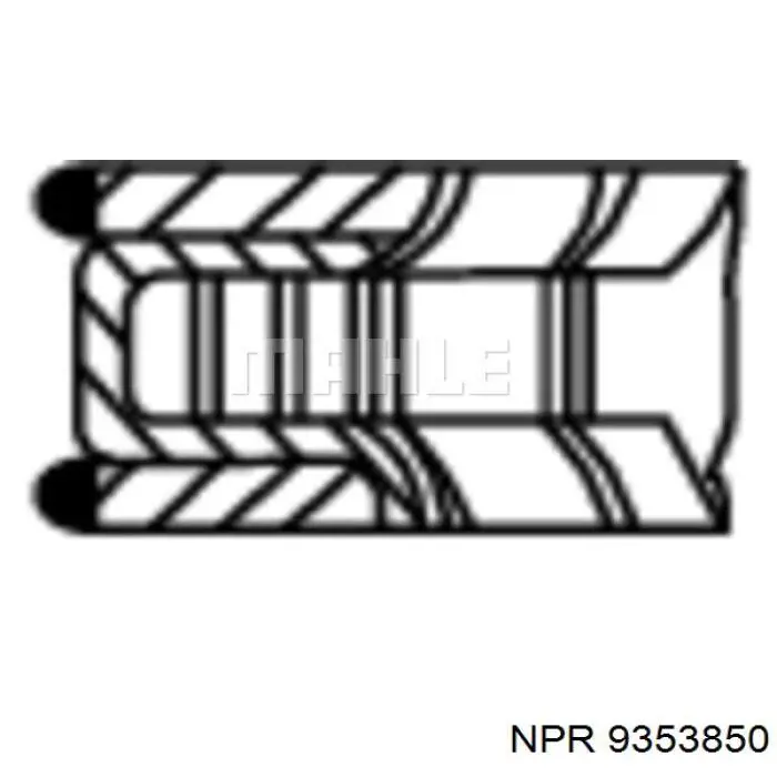 9353850 NE/NPR Pierścienie tłokowe na 1 cylinder, 2. naprawa (+0,50)