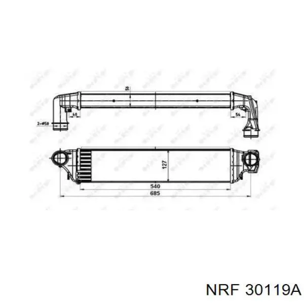 30119A NRF chłodnica intercoolera