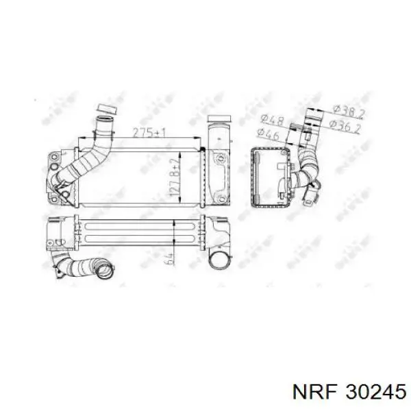 Chłodnica intercoolera Toyota DT4221343070 cena, od 85,13 USD