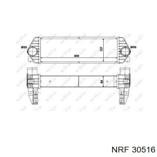Chłodnica intercoolera 4999282 Ford