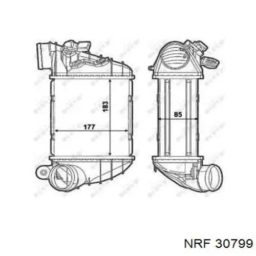 Do koszyka 8N0145803C VAG Chłodnica intercoolera