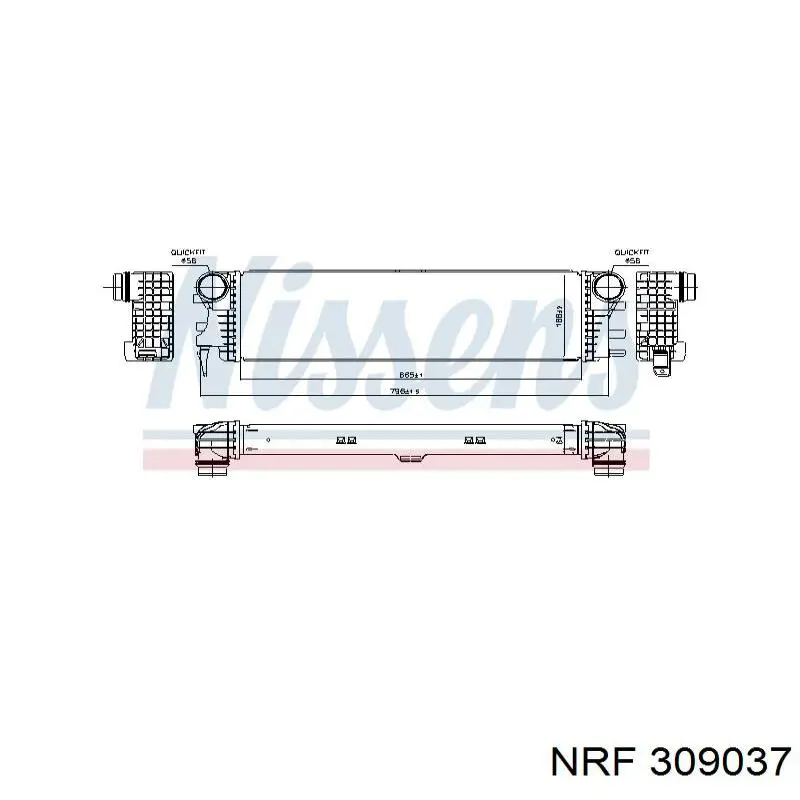 309037 NRF Chłodnica intercoolera