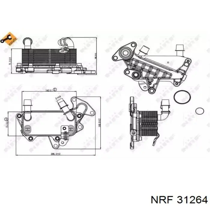 31264 NRF chłodnica automatycznej/mechanicznej skrzyni biegów