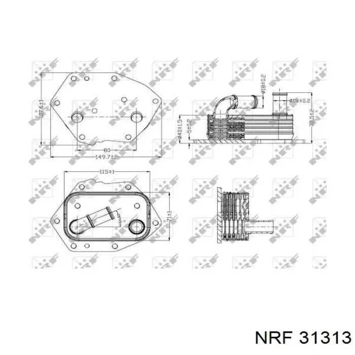 Chłodnica oleju, pod filtrem Land Rover 9654790880 cena, od 67,85 USD