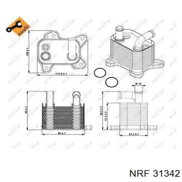 Chłodnica automatycznej/mechanicznej skrzyni biegów NRF 31342 cena, od 105,65 USD