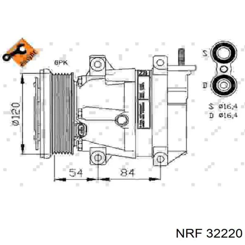 Sprężarka klimatyzacji NRF 32220 cena, od 183,74 USD