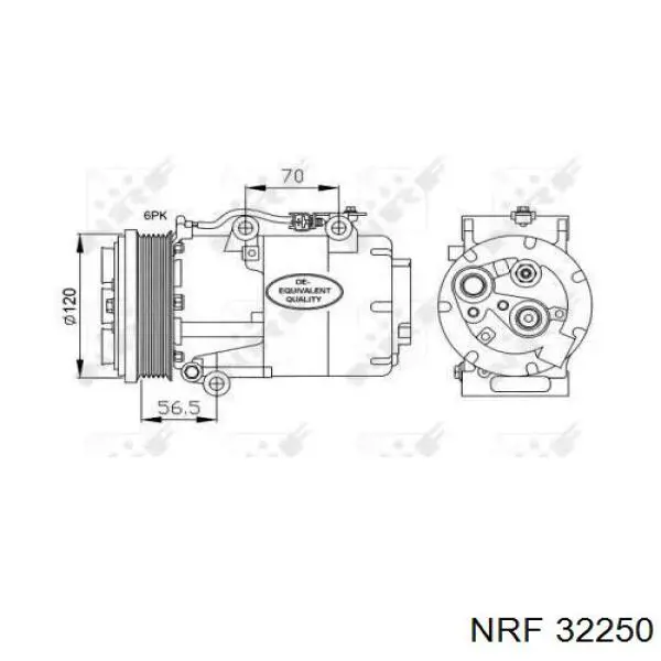 Sprężarka klimatyzacji NRF 32250 cena, od 305,33 USD