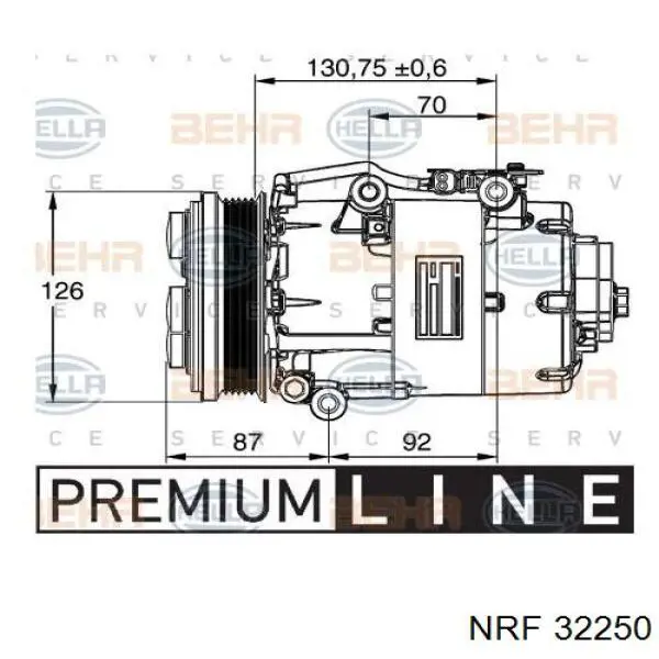 Do koszyka 32250 NRF Sprężarka klimatyzacji