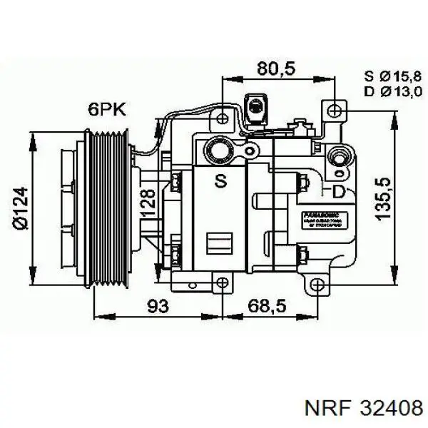 Do koszyka H12A1AF4DWR MSG Rebuilding Sprężarka klimatyzacji