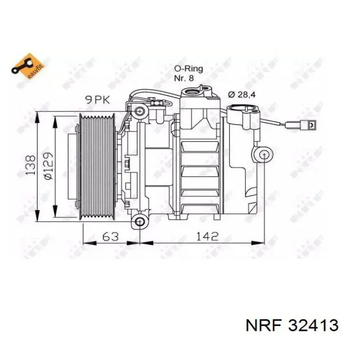 Sprężarka klimatyzacji A5412300928 Mercedes