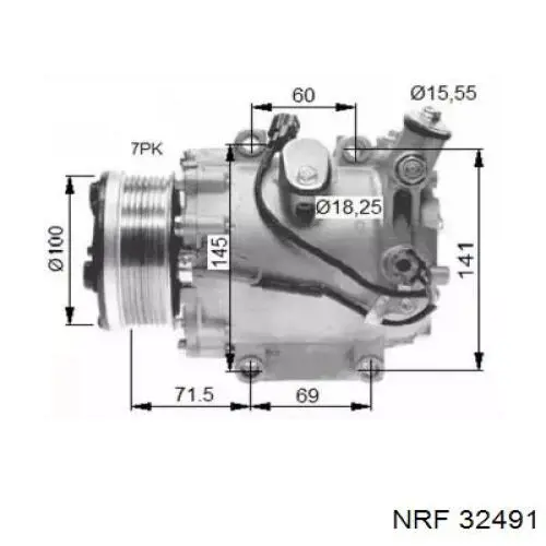 Sprężarka klimatyzacji NRF 32491 cena, od 366,82 USD