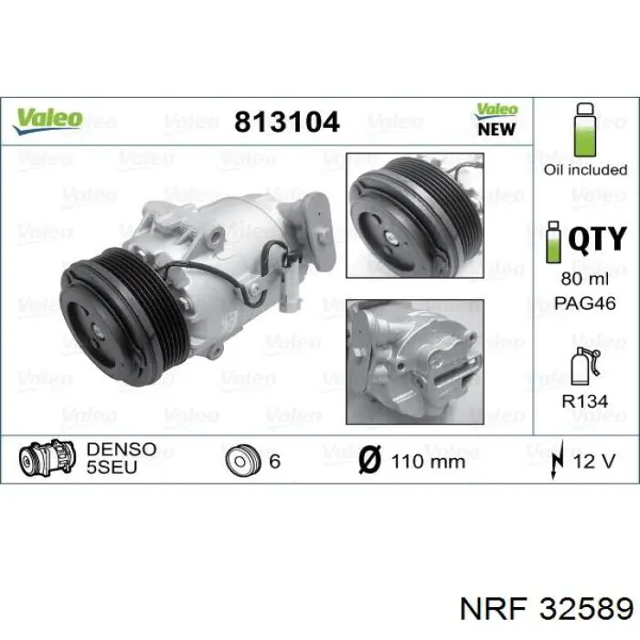 Do koszyka 32589 NRF Sprężarka klimatyzacji
