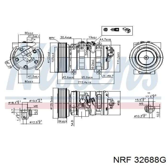 Sprężarka klimatyzacji NRF 32688G cena, od 213,54 USD