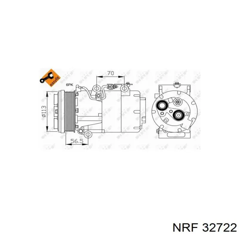 Do koszyka 4M5M19D629AE Ford Sprężarka klimatyzacji