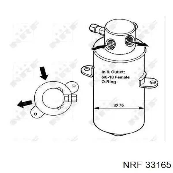 Osuszacz klimatyzacji NRF 33165 cena, od 19,47 USD