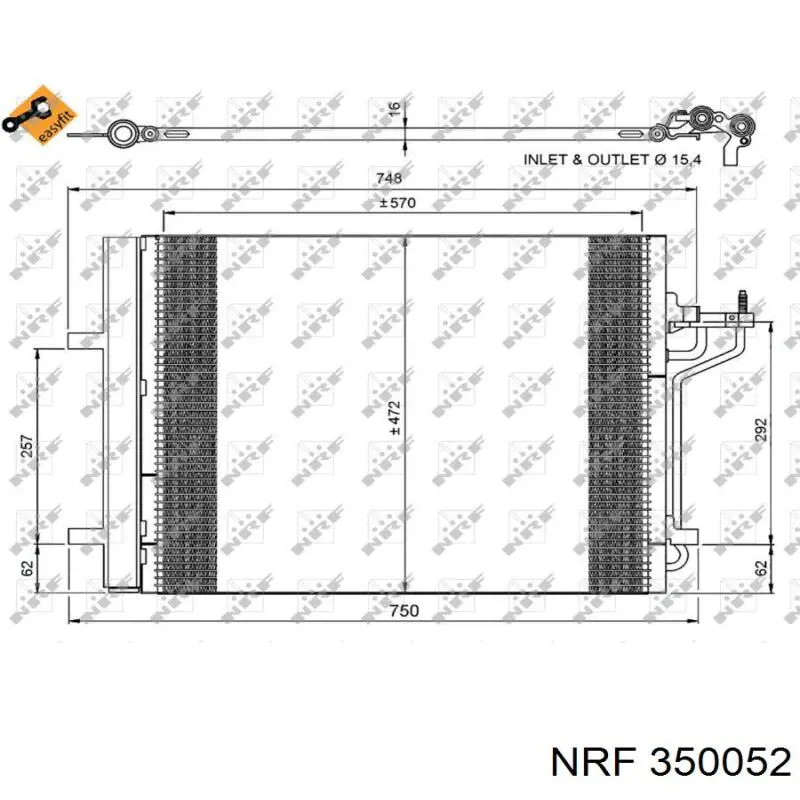 350052 NRF chłodnica klimatyzacji