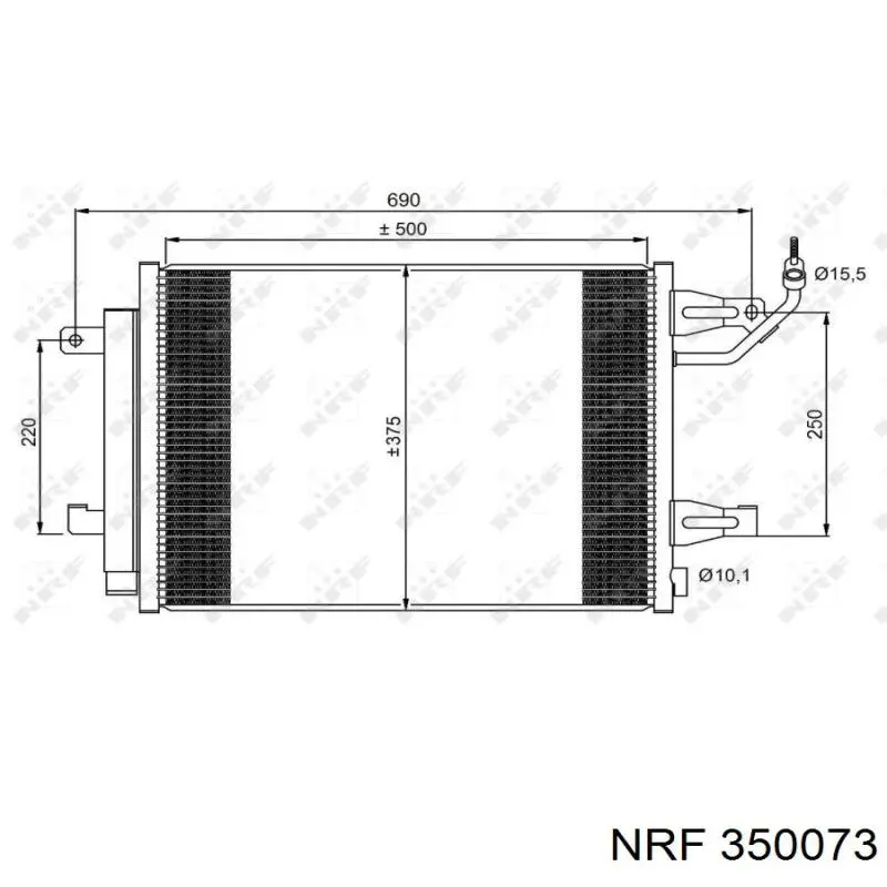 350073 NRF Chłodnica klimatyzacji
