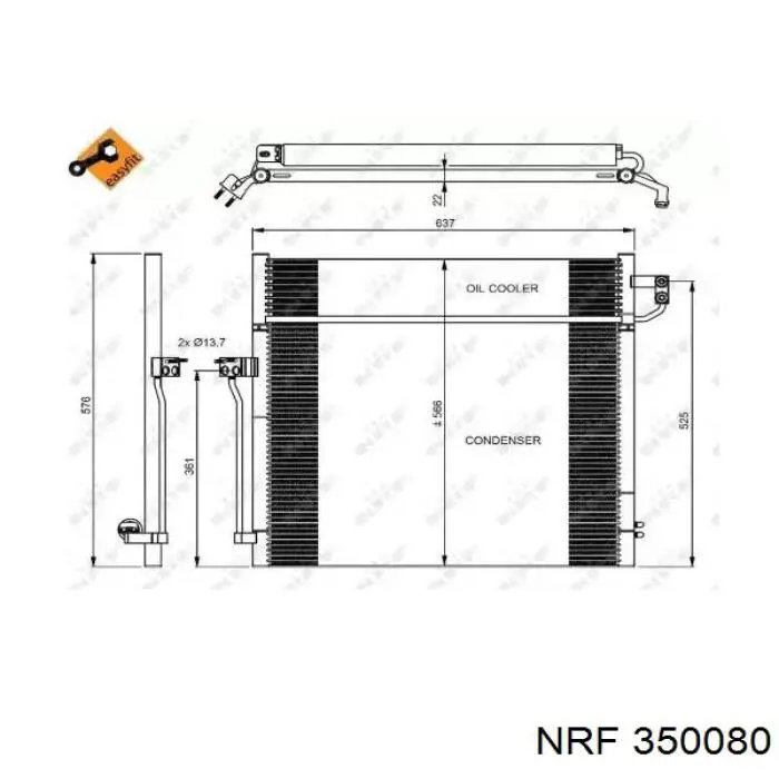 822623 VALEO Chłodnica klimatyzacji
