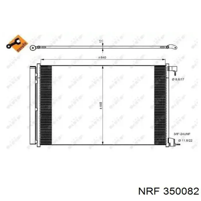 Chłodnica klimatyzacji NRF 350082 cena, od 112,77 USD