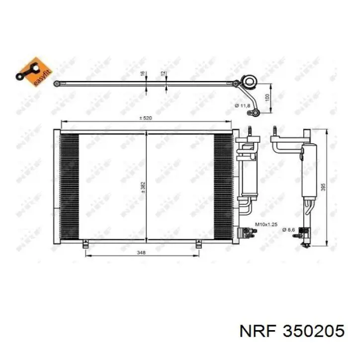 Do koszyka 350205 NRF Chłodnica klimatyzacji